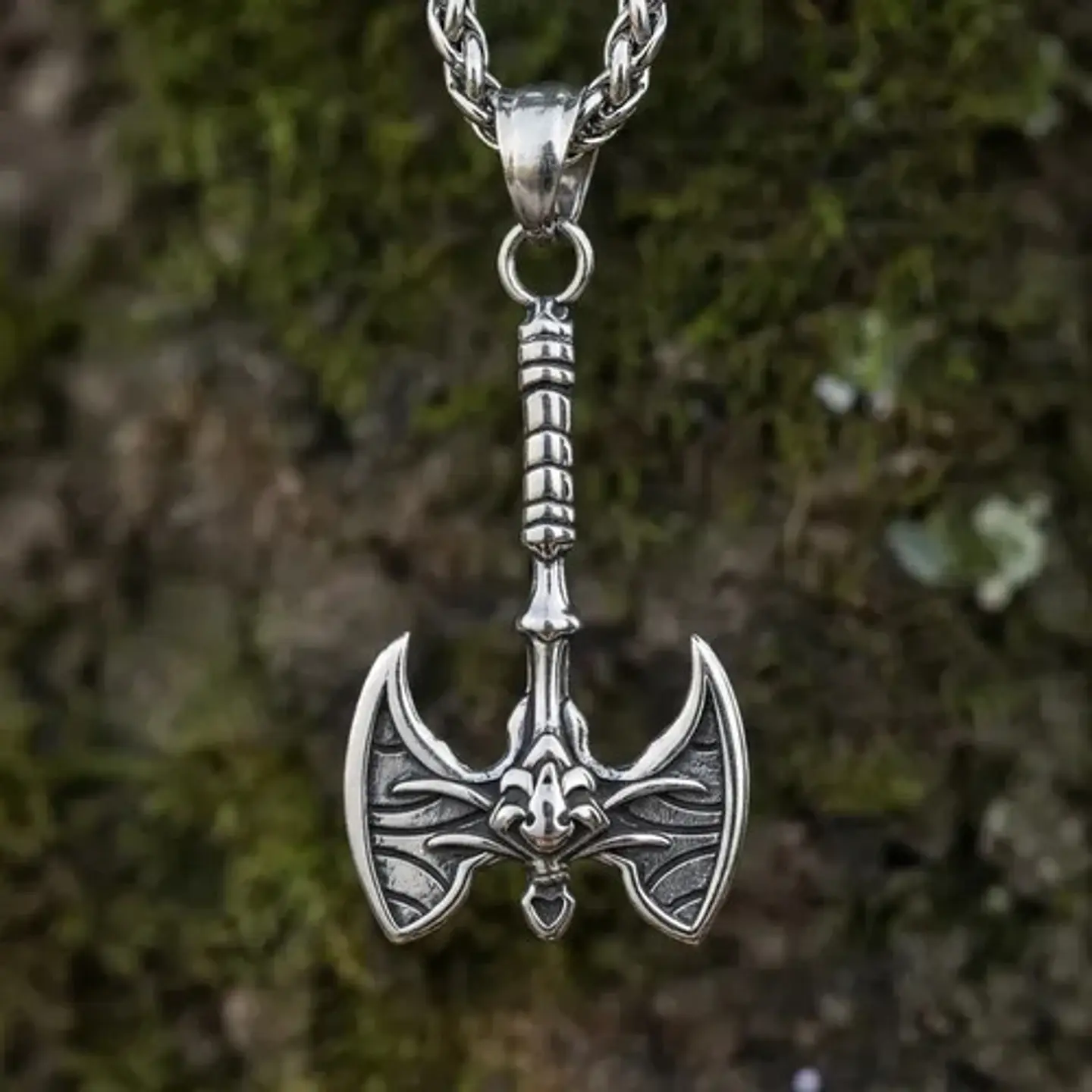Collar Vikingo Para Hombres Dije Hacha Gótica Neopaganismo 9