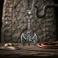Collar Vikingo Para Hombres Dije Hacha Gótica Neopaganismo - Miniatura 11
