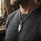 Collar Vikingo Para Hombres Dije Odin's Spear Rune Gungnir - Miniatura 2