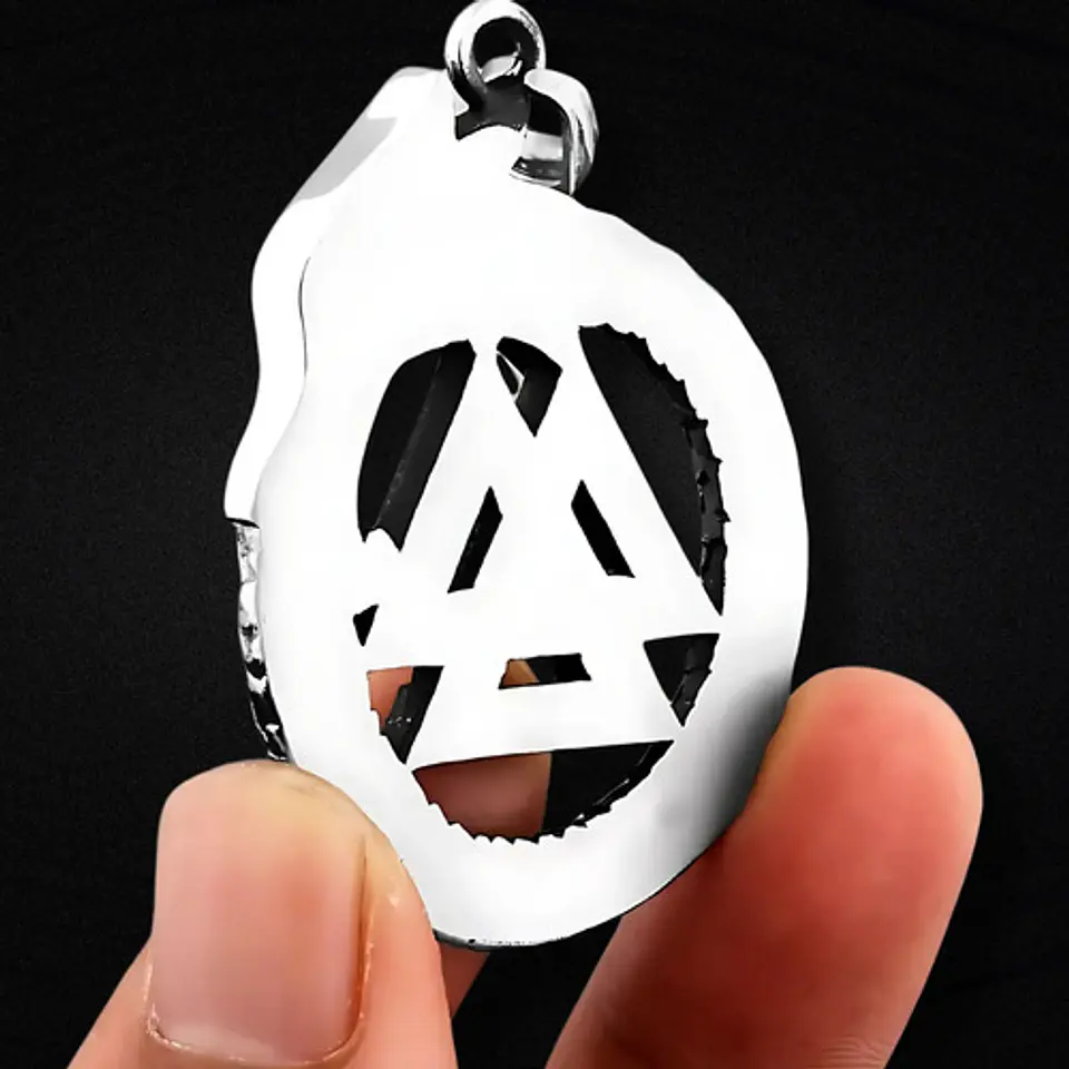 Collar Para Hombre Con Dije Ouroboros Dragón Valknut Vikingo Plateado 6