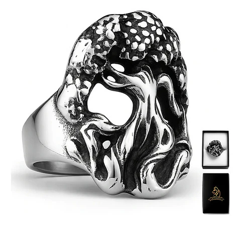 Anillo Acero Color Plata Yggdrasil Vikingo Arbol Para Hombre