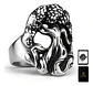 Anillo Acero Color Plata Yggdrasil Vikingo Arbol Para Hombre - Miniatura 1