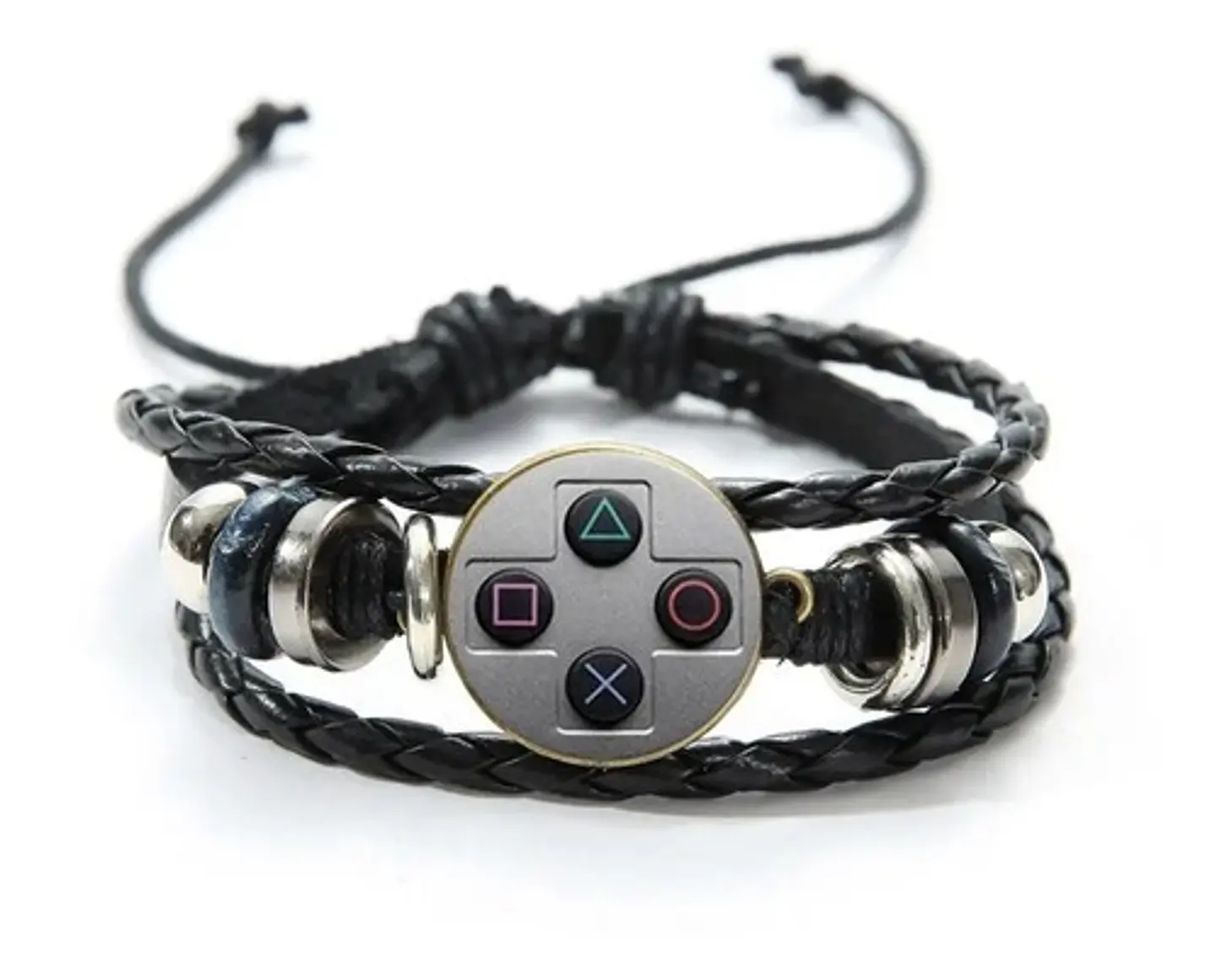 Pulsera Manilla Cuero Control Juego Playstation Hombre Mujer 1