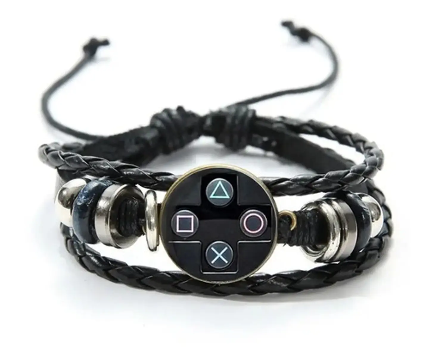 Pulsera Manilla Cuero Control Juego Playstation Hombre Mujer 3