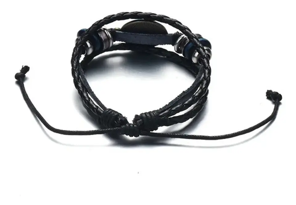 Pulsera Manilla Cuero Control Juego Playstation Hombre Mujer 4