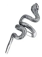 Set De 3 Unids Anillos Ajustable Serpiente Color Plata Mujer - Miniatura 1