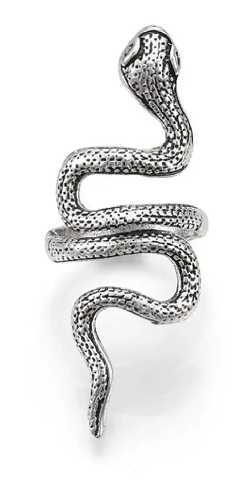 Set De 3 Unids Anillos Ajustable Serpiente Color Plata Mujer