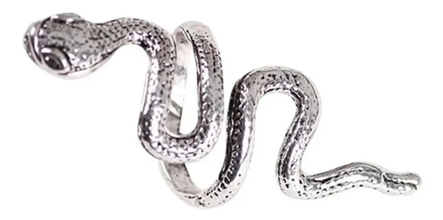 Set De 3 Unids Anillos Ajustable Serpiente Color Plata Mujer 4