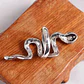 Set De 3 Unids Anillos Ajustable Serpiente Color Plata Mujer - Miniatura 5