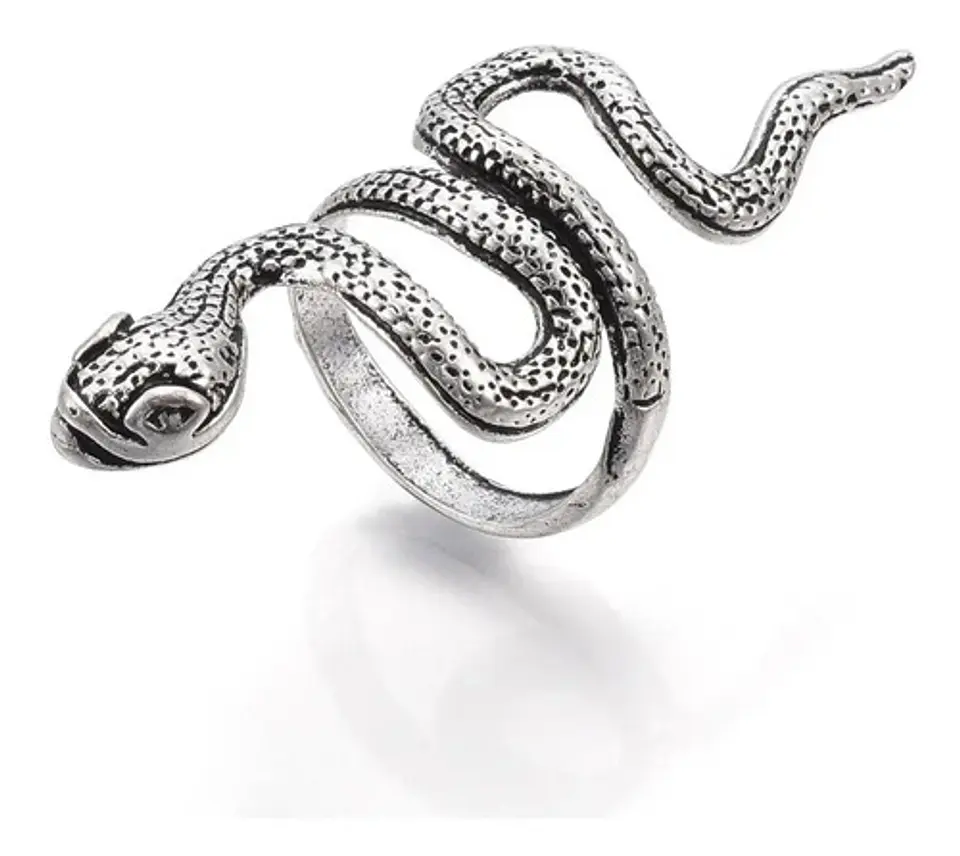 Set De 3 Unids Anillos Ajustable Serpiente Color Plata Mujer 7