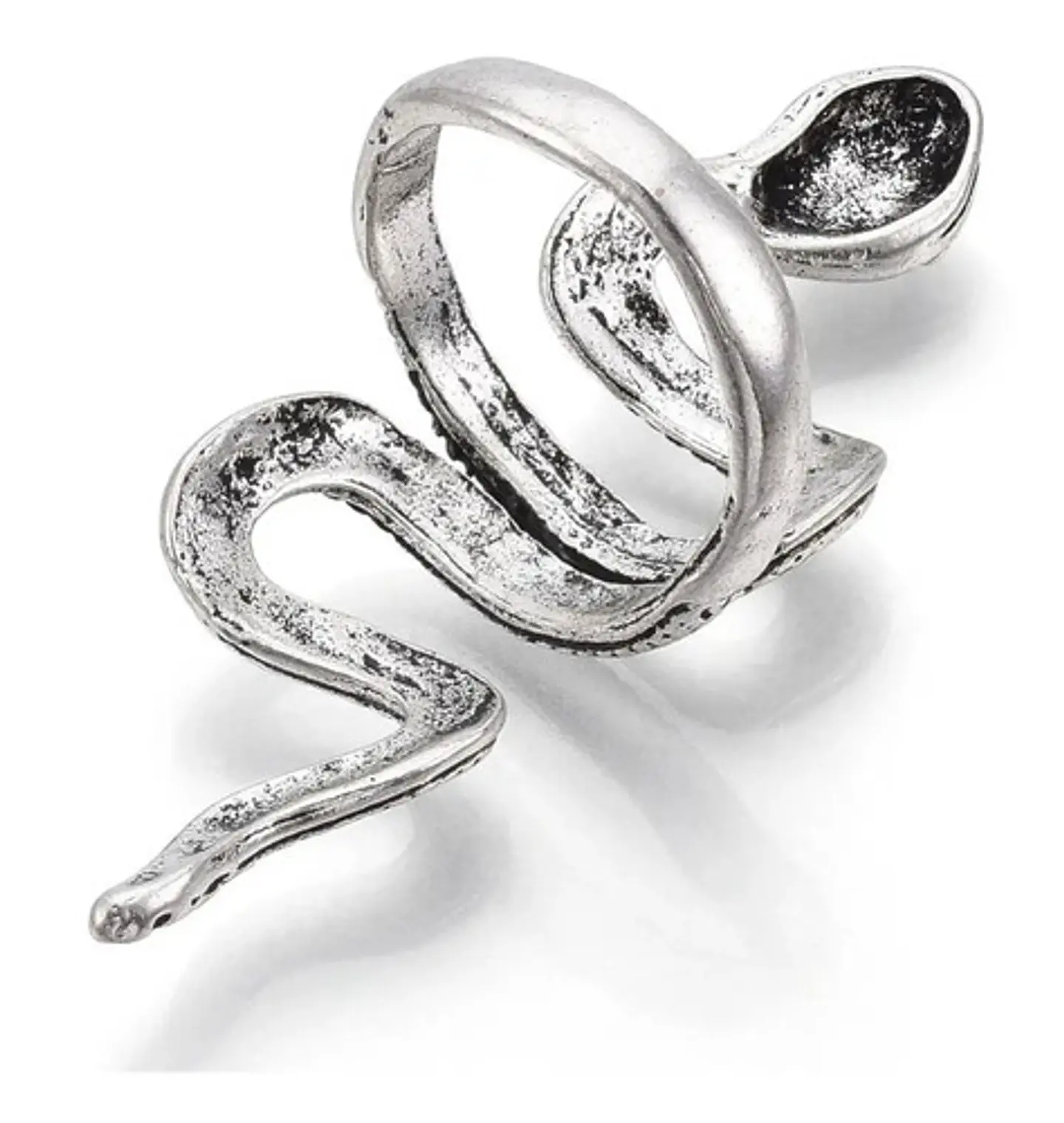 Set De 3 Unids Anillos Ajustable Serpiente Color Plata Mujer 8