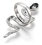 Set De 3 Unids Anillos Ajustable Serpiente Color Plata Mujer - Miniatura 8