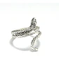 Set De 3 Unids Anillos Ajustable Serpiente Color Plata Mujer - Miniatura 10