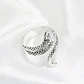 Set De 3 Unids Anillos Ajustable Serpiente Color Plata Mujer - Miniatura 15