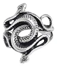 Set De 3 Unids Anillos Ajustable Serpiente Color Plata Mujer - Miniatura 16