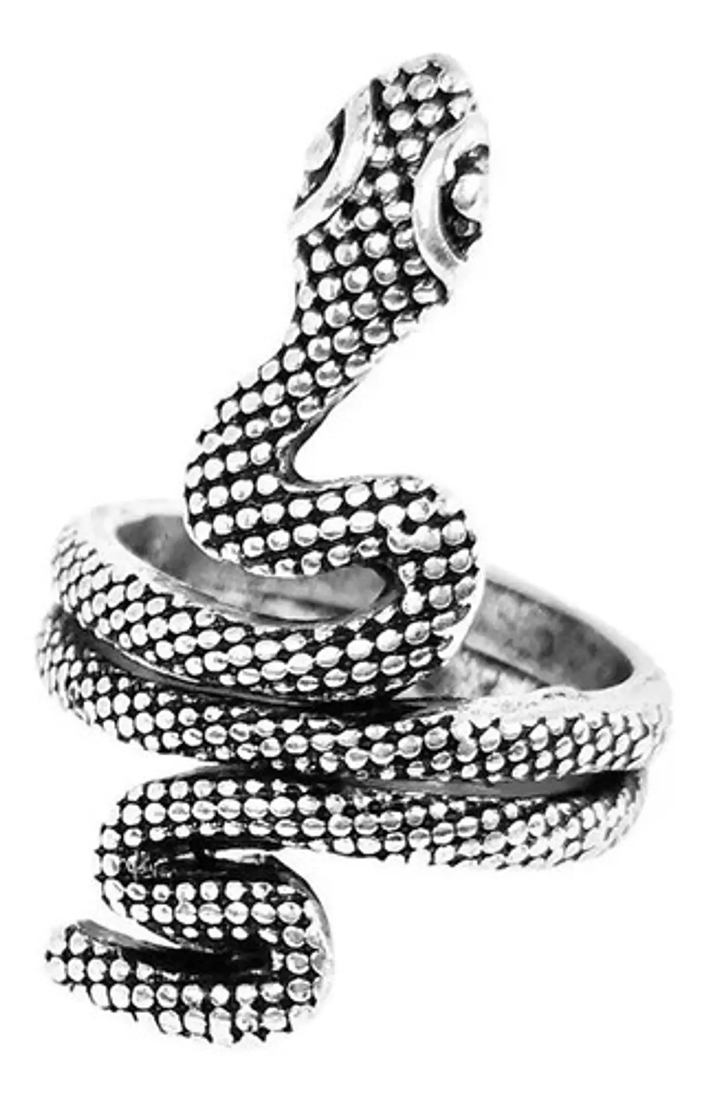 Set De 3 Unids Anillos Ajustable Serpiente Color Plata Mujer 26