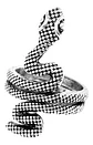Set De 3 Unids Anillos Ajustable Serpiente Color Plata Mujer - Miniatura 26