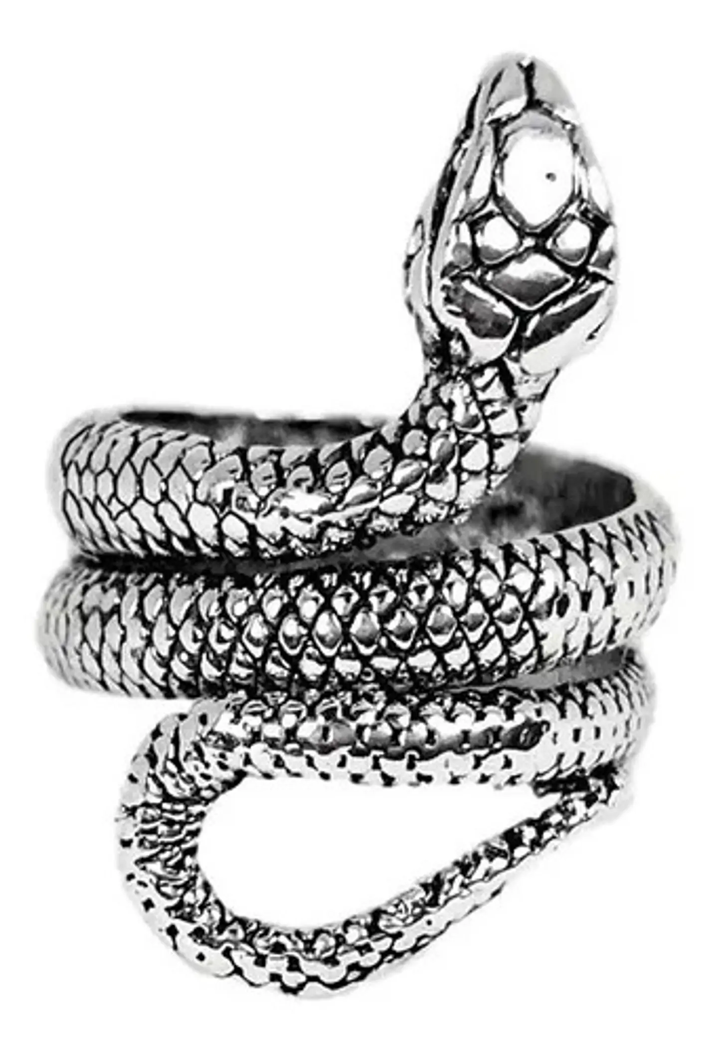 Set De 3 Unids Anillos Ajustable Serpiente Color Plata Mujer 28