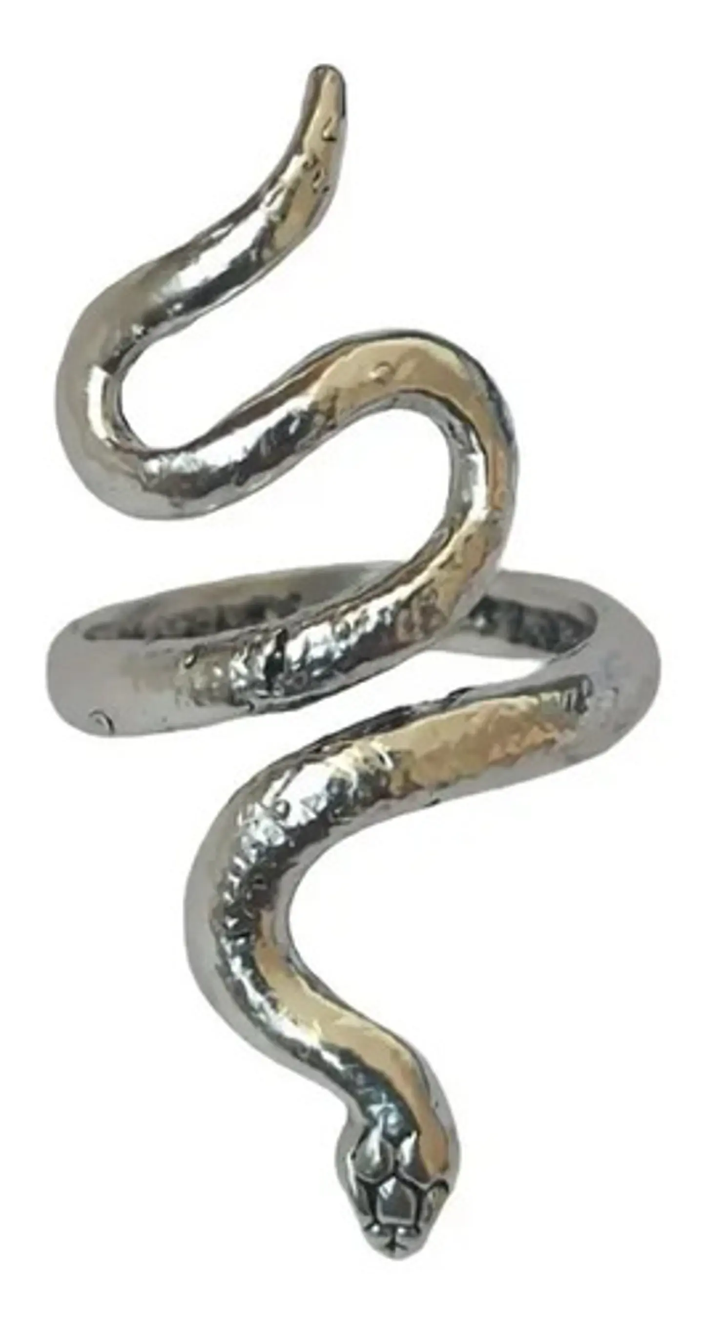 Set De 3 Unids Anillos Ajustable Serpiente Color Plata Mujer 31