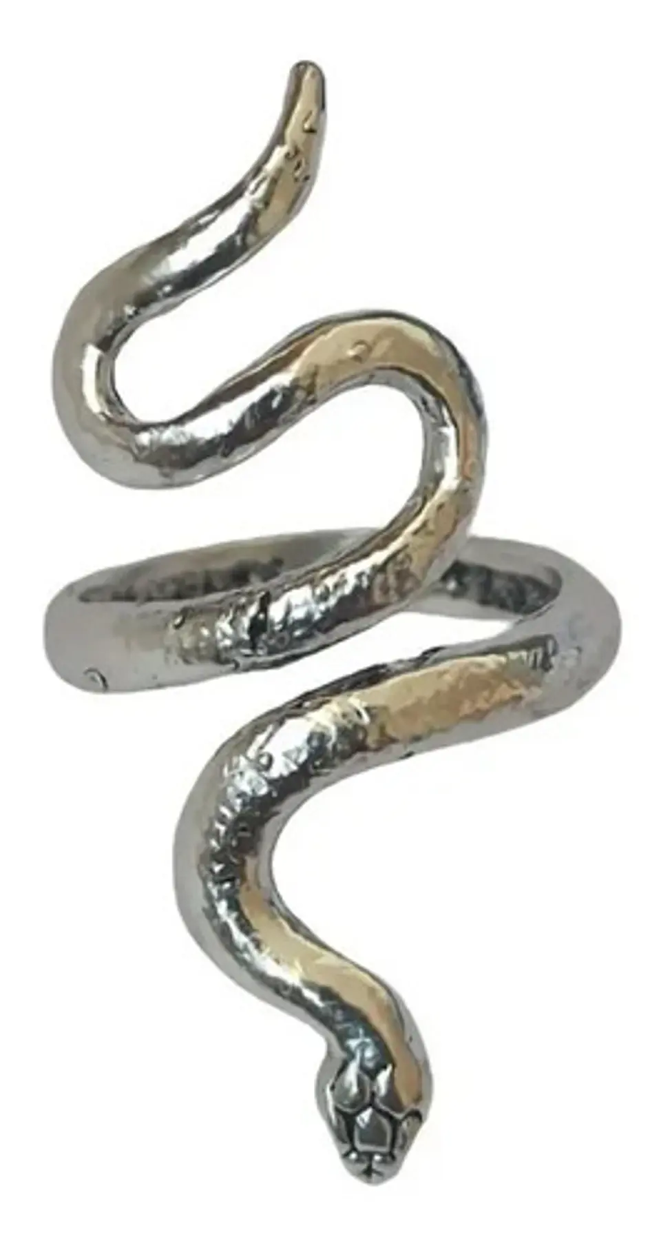 Set De 3 Unids Anillos Ajustable Serpiente Color Plata Mujer 31