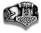 Anillo Acero Color Plata Martillo Thor Vikingo Para Hombre - Miniatura 3