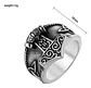 Anillo Acero Color Plata Martillo Thor Vikingo Para Hombre - Miniatura 5