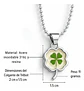 Collar Dije Para Hombre Y Mujer Trébol 4 Hojas Natural Acero - Miniatura 2