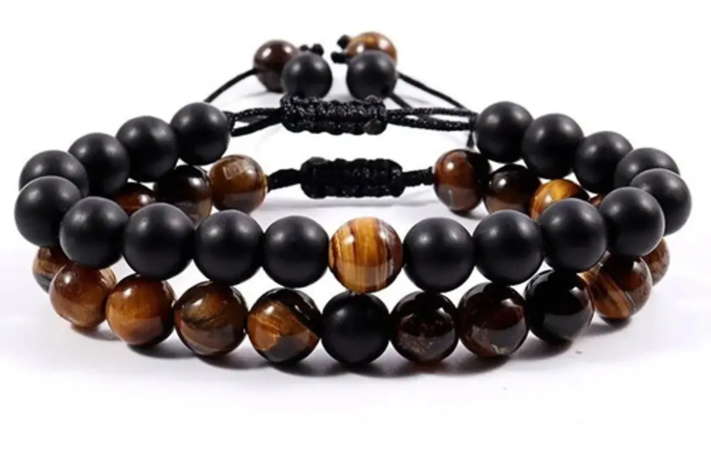 2 Pulseras Manilla Piedra Natural Pareja Novios Hombre Mujer 1
