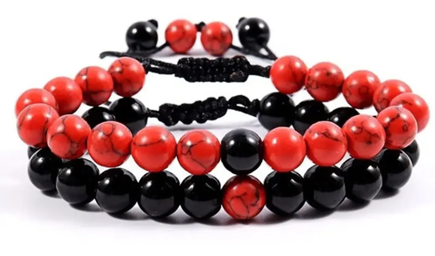 2 Pulseras Manilla Piedra Natural Pareja Novios Hombre Mujer 4
