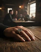 Anillo Acero Color Plata Vikingo Punk Brújula Runas Hombre - Miniatura 9