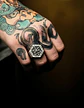 Anillo Acero Color Plata Vikingo Punk Brújula Runas Hombre - Miniatura 10