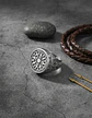 Anillo Acero Color Plata Punk Biker Brújula Náutico Hombre - Miniatura 3