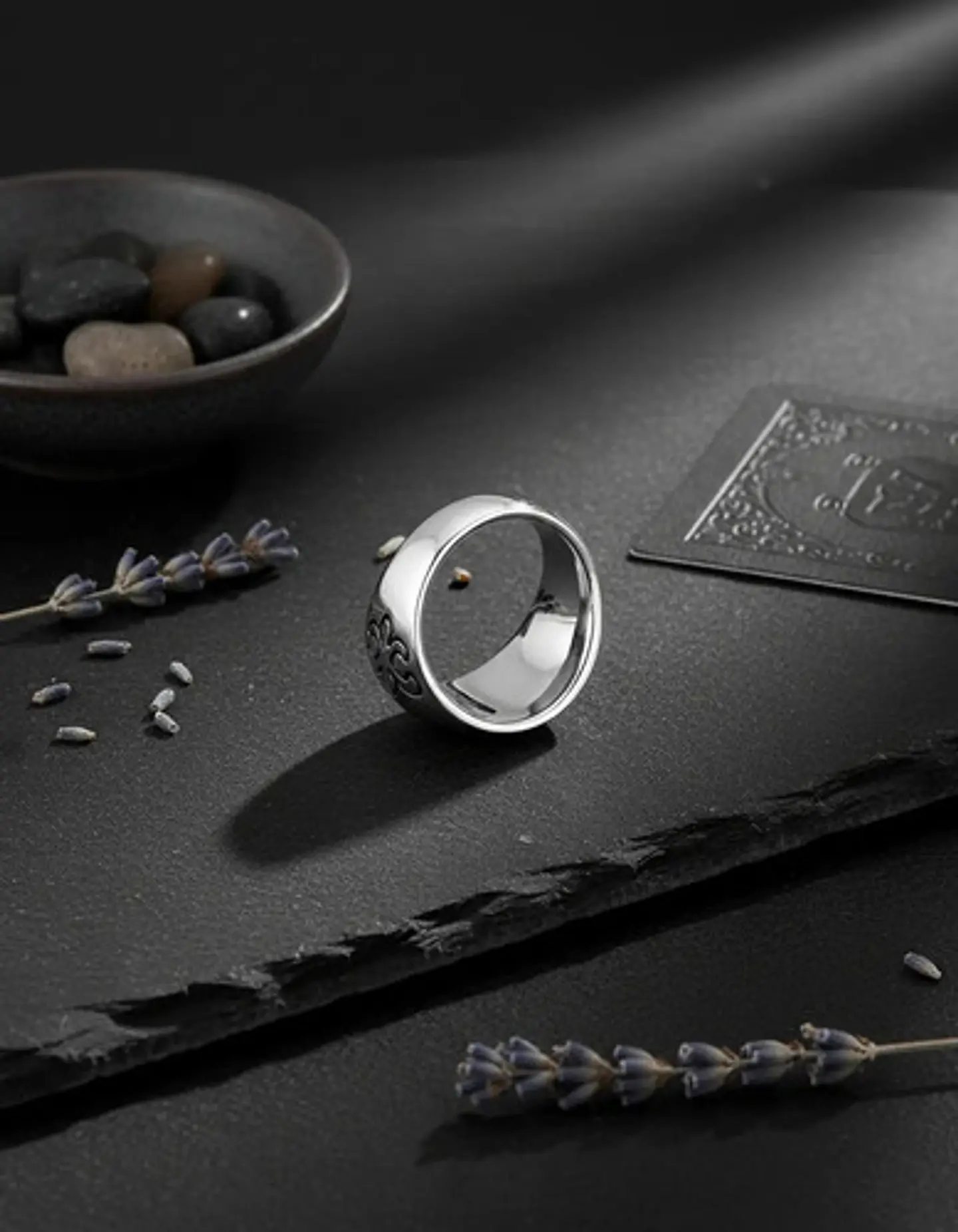 Anillo Acero Color Plata Punk Biker Brújula Náutico Hombre 5