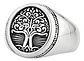 Anillo Acero Inoxidable Color Plata Árbol De La Vida Hombre - Miniatura 2