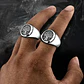Anillo Acero Inoxidable Color Plata Árbol De La Vida Hombre - Miniatura 8