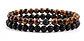 Set 2 Manillas Pulsera Piedras Naturales Ojo De Tigre Hombre - Miniatura 1