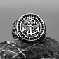 Anillo Acero Color Plata Marina Militar Ancla Piedras Hombre - Miniatura 3