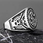 Anillo Acero Color Plata Marina Militar Ancla Piedras Hombre - Miniatura 5