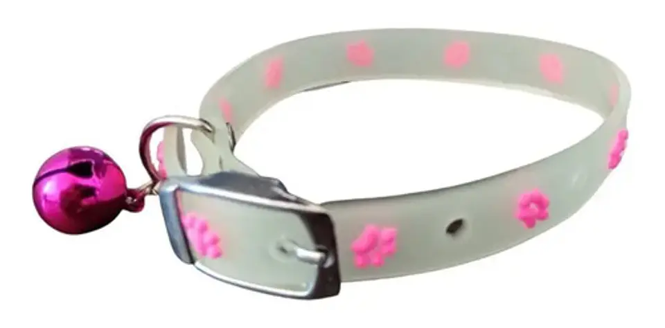 Collar Brilla En La Oscuridad Cascabel Mascota Gato Perro 6