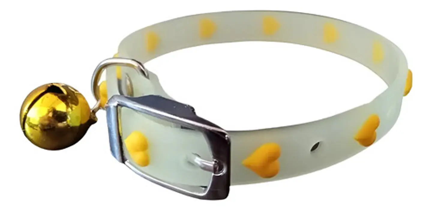 Collar Brilla En La Oscuridad Cascabel Mascota Gato Perro 11