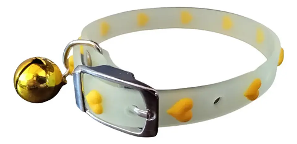 Collar Brilla En La Oscuridad Cascabel Mascota Gato Perro 11