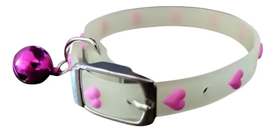 Collar Brilla En La Oscuridad Cascabel Mascota Gato Perro 13