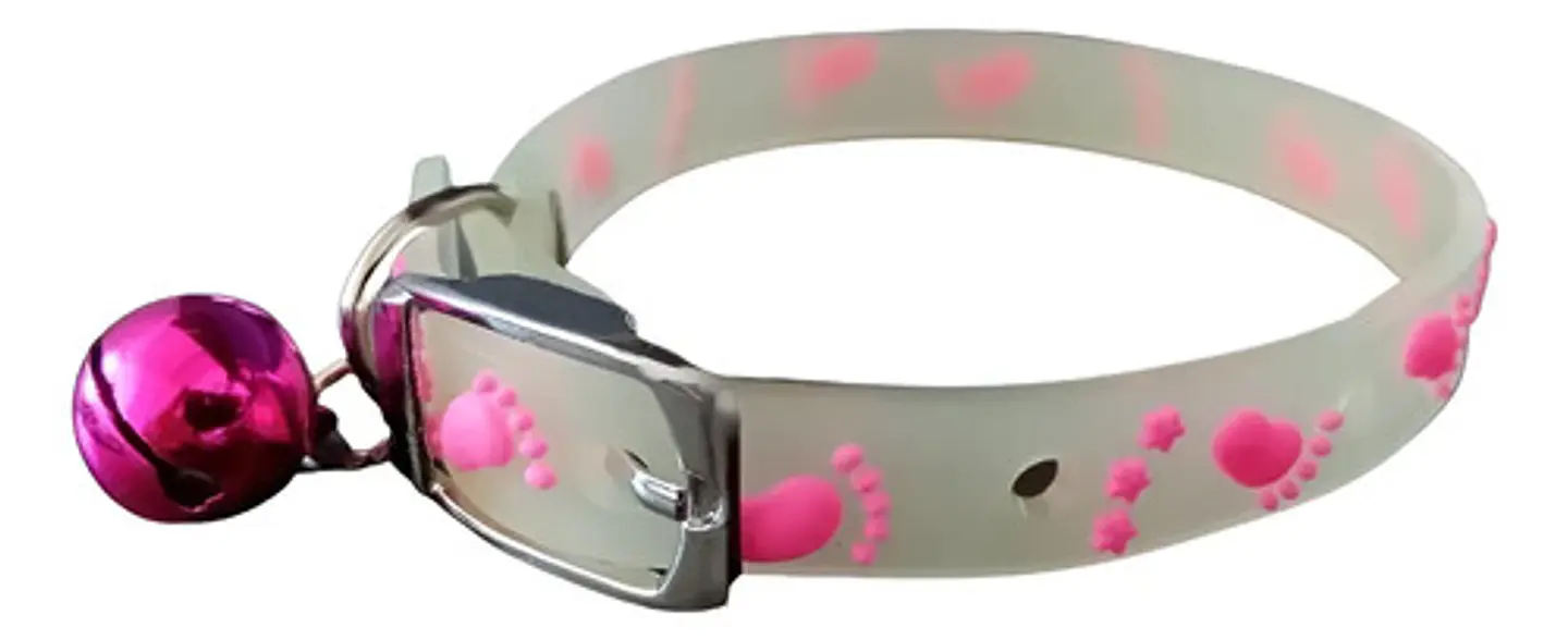 Collar Brilla En La Oscuridad Cascabel Mascota Gato Perro 15
