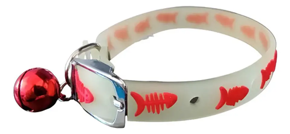 Collar Brilla En La Oscuridad Cascabel Mascota Gato Perro 16
