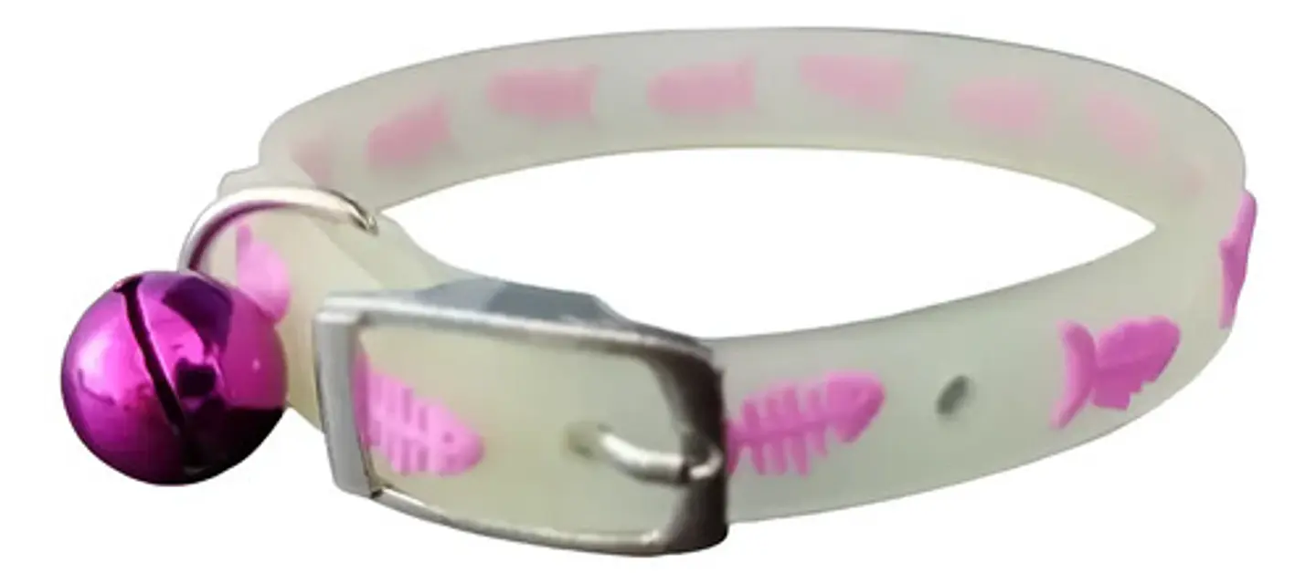 Collar Brilla En La Oscuridad Cascabel Mascota Gato Perro 17