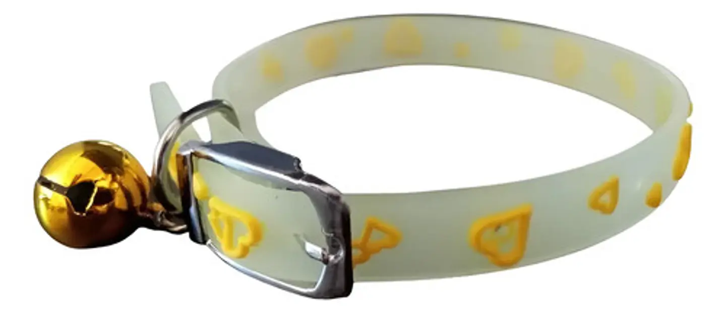 Collar Brilla En La Oscuridad Cascabel Mascota Gato Perro 19