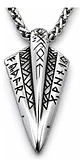 Collar Vikingo En Acero Para Hombres Dije Lanza Odin Gungnir - Miniatura 1