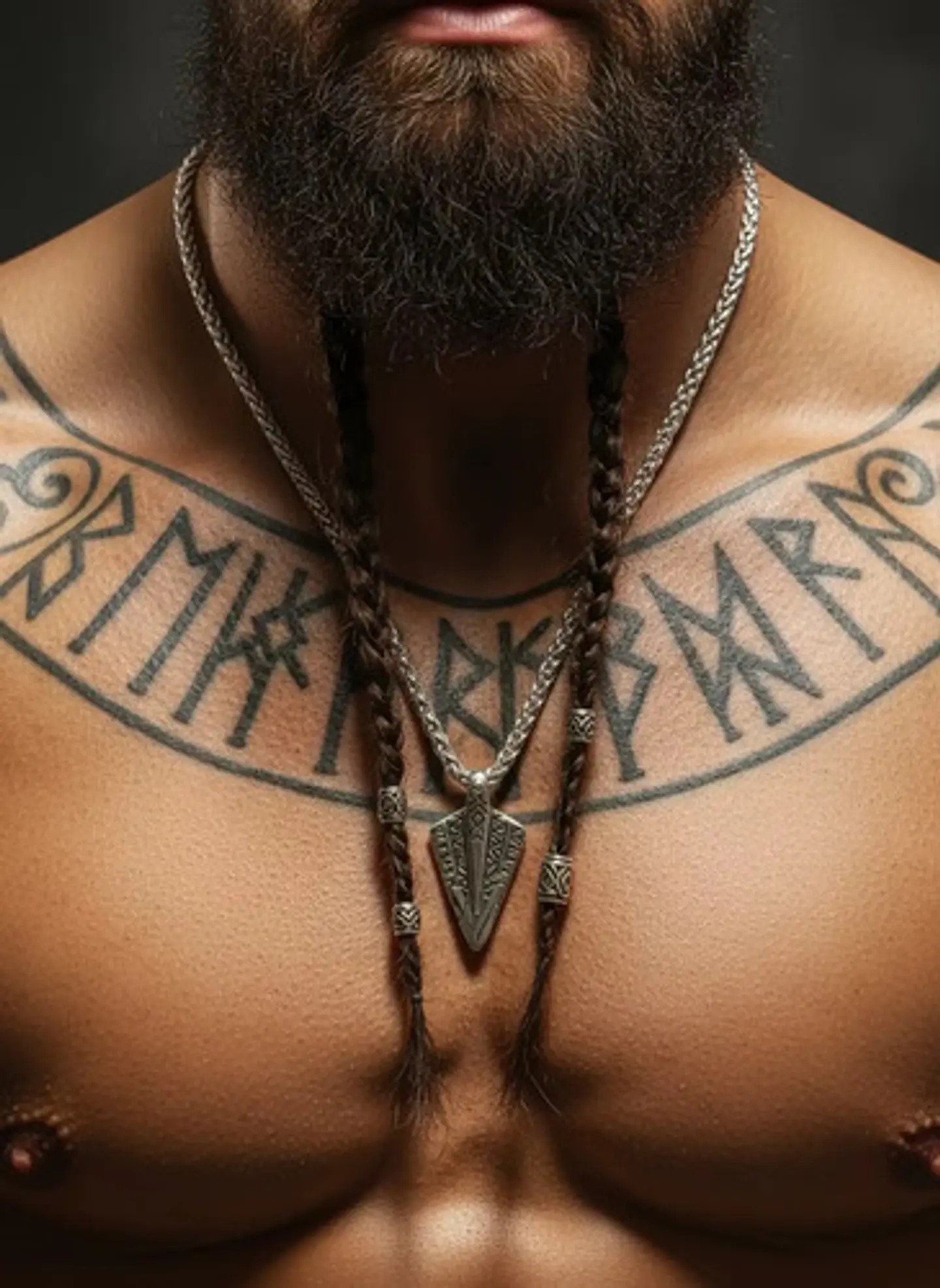 Collar Vikingo En Acero Para Hombres Dije Lanza Odin Gungnir 12