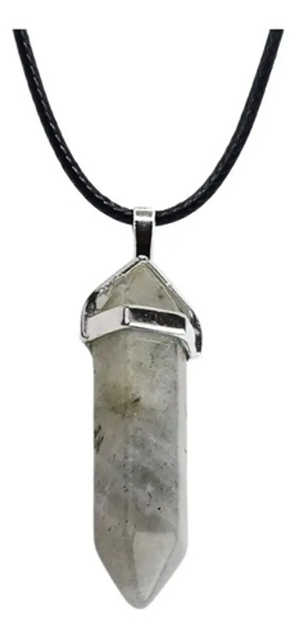 Collar Péndulo Dije Piedra Natural Labradorita Hombre Mujer 1