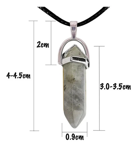 Collar Péndulo Dije Piedra Natural Labradorita Hombre Mujer